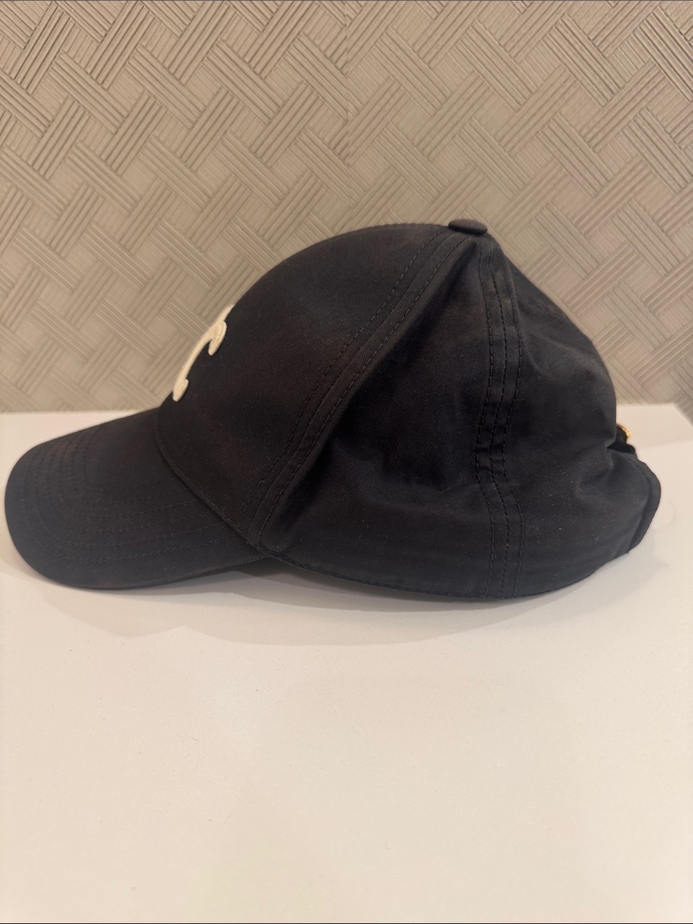 CELINE Baseball Cap logo color Black Size Medium 100% cotton - Picture 3 of 13